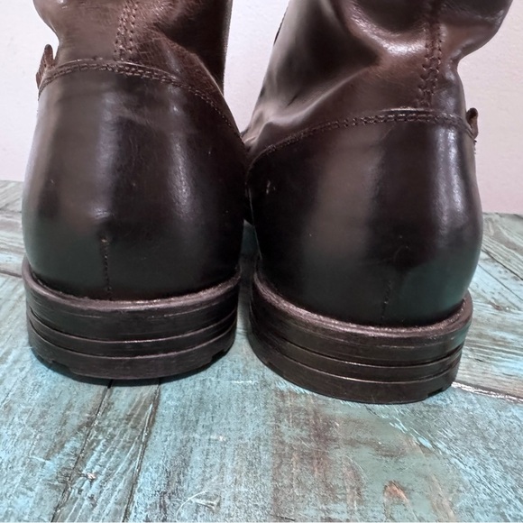 Levi's Emerson Leather Boots Size 13 Brown Leather Lace Up Ankle Boots - Picture 8 of 16